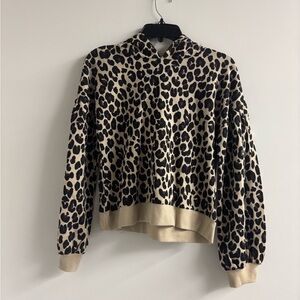 Nordstrom Leopard Print Hoodie Jacket size Large in children’s or xs teens
